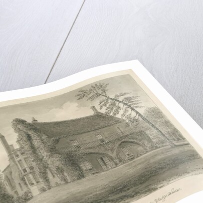 Burton-upon-Trent Abbey: sepia drawing, 1839 by John Buckler
