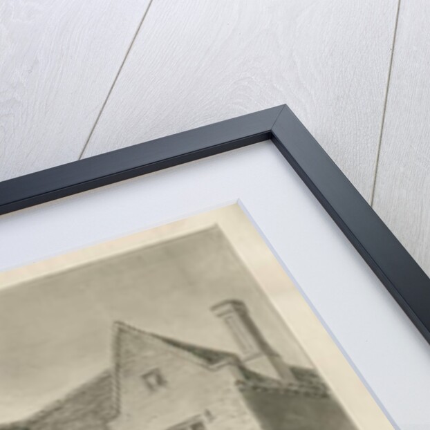 Burton-upon-Trent - Grammar School: sepia drawing, 1839 by John Buckler