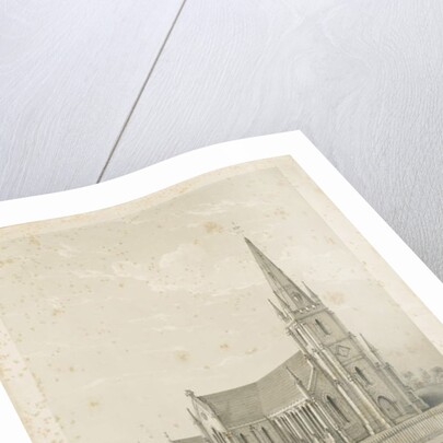 Burton-upon-Trent - Christ Church and Schools: engraving, nd [1789-1850] by Charles Joseph Hullmandel