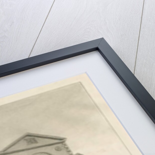 Burton-upon-Trent - Town Hall: sepia drawing, 1839 by John Buckler