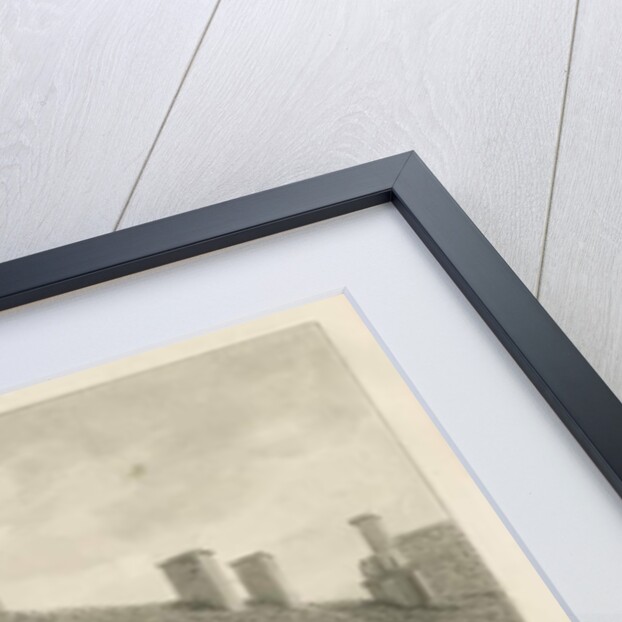 Burton-upon-Trent - Old Houses on High Street: sepia drawing, 1839 by John Buckler