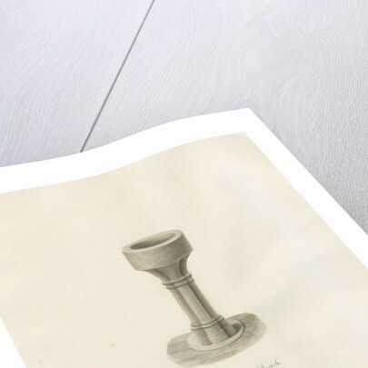 Font in Butterton Church by John Buckler