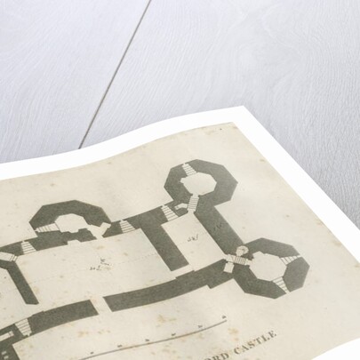 Castle Church - Stafford Castle: engraving by School English