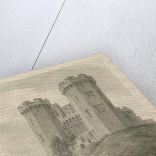 Castle Church - Stafford Castle: sepia drawing, 1837 by John Buckler