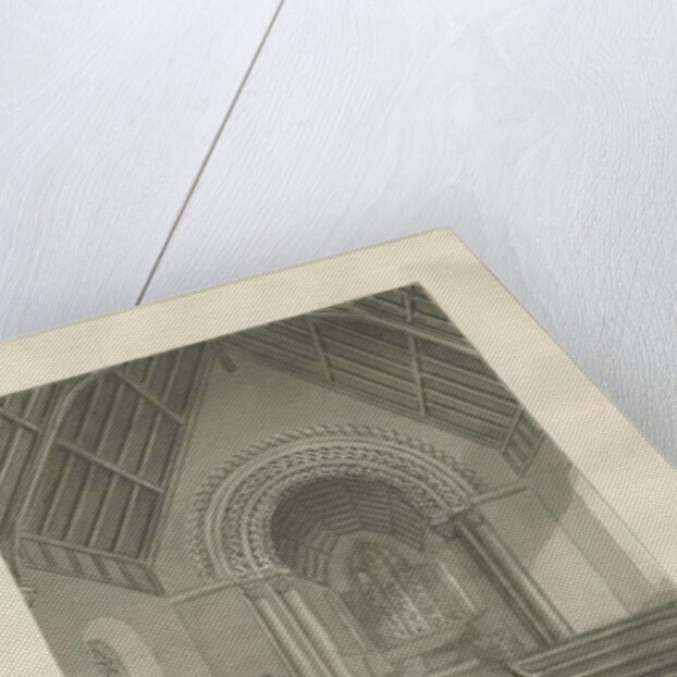 Castle Church - Interior of Church: sepia drawing, 1845 by John Buckler