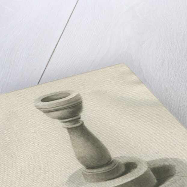 Font in Cauldon Church by John Buckler