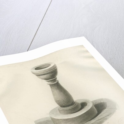 Font in Cauldon Church by John Buckler