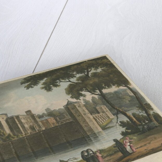 Caverswall Castle: coloured aquatint engraving, 1 Feb 1817 by Thomas Sutherland