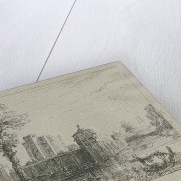 Caverswall Castle: ink sketch, nd [?19th cent] by School English