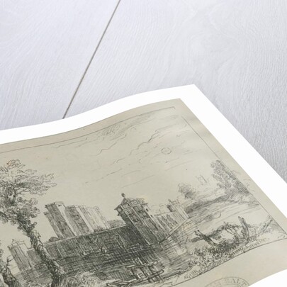 Caverswall Castle: ink sketch, nd [?19th cent] by School English