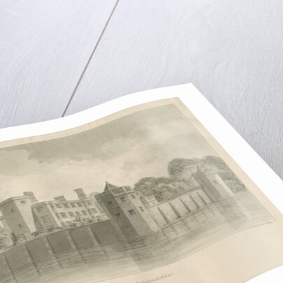 Caverswall Castle: sepia drawing, 1840 by John Buckler