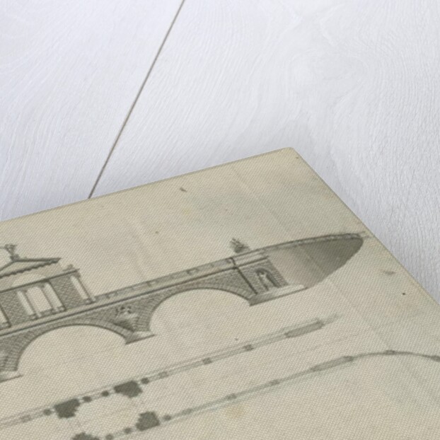 Chillington Park - Proposed Bridge: sepia drawing, nd [1789] by John Soane