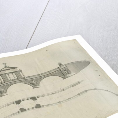 Chillington Park - Proposed Bridge: sepia drawing, nd [1789] by John Soane