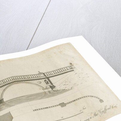 Chillington Park - Bridge: engraving by James Paine