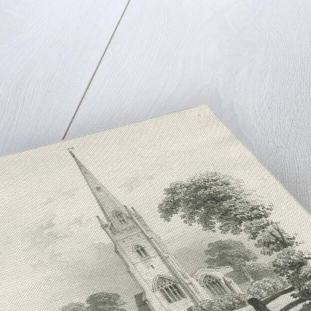 Clifton Campville Church: lithograph, 1839 by School English