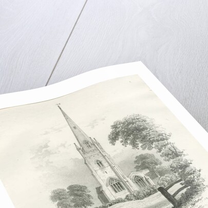 Clifton Campville Church: lithograph, 1839 by School English