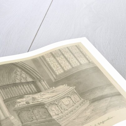 Clifton Campville Church - Vernon Monument: sepia drawing, 1838 by John Buckler