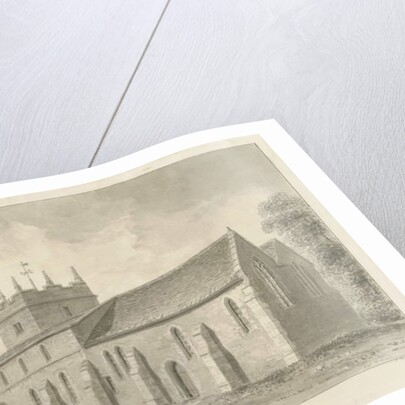 Colton Church: sepia drawing, 1842 by John Buckler