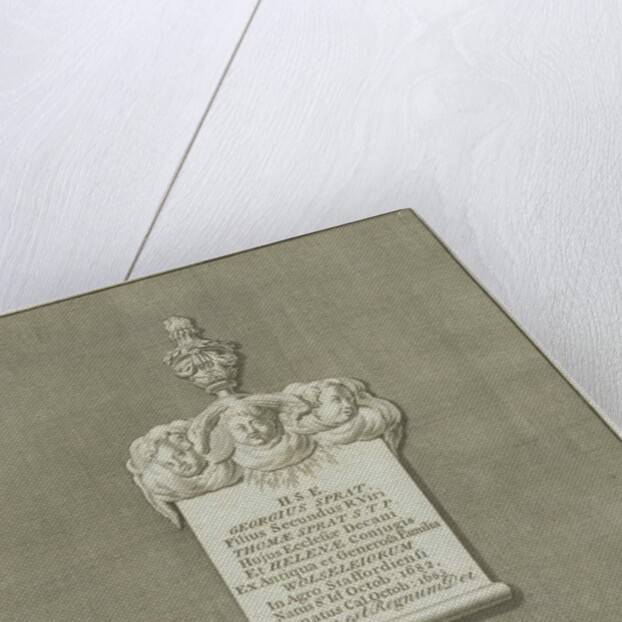 Colwich - Mural Monument to George Sprat: engraving, nd [?19th cent]. by School English