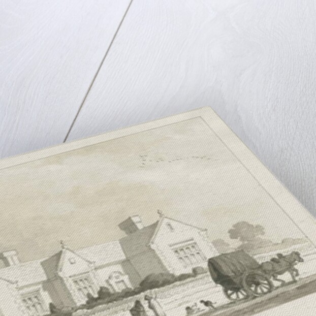 Colwich - 'Miss Sparrow's School' : sepia drawing, 1837 by Thomas Peploe Wood