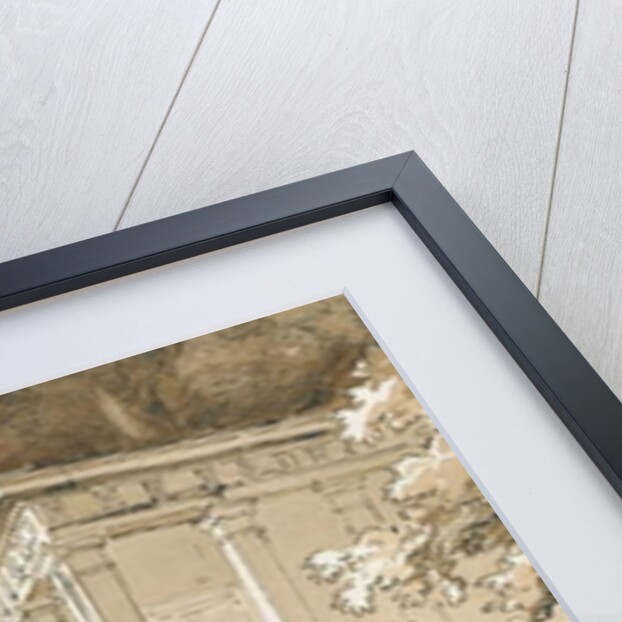 Colwich - Temple near Wolseley Bridge: sepia wash drawing, nd [1837-1838] by Thomas Peploe Wood