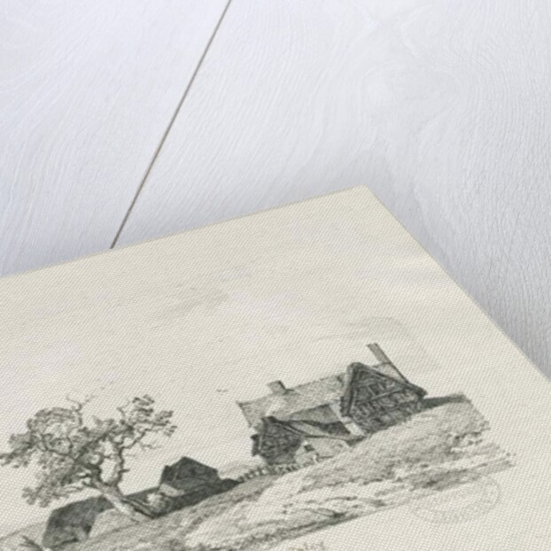 Colwich - Old Manor House at Coley: pen and ink drawing, 1836 by Thomas Peploe Wood