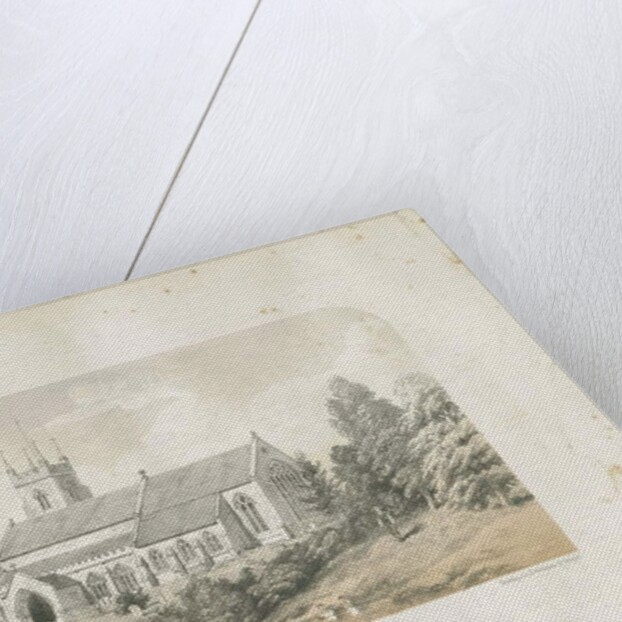 Colwich Church: tinted lithograph, 1857 by School English