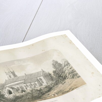 Colwich Church: tinted lithograph, 1857 by School English