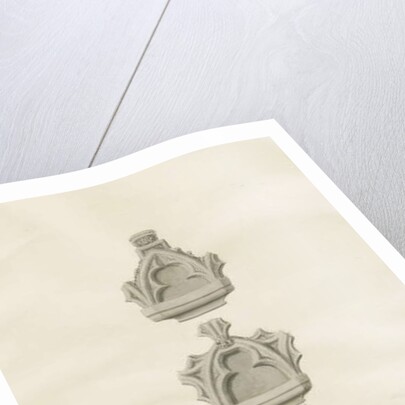 Dieulacres Abbey: sepia drawing, 1847 by John Buckler