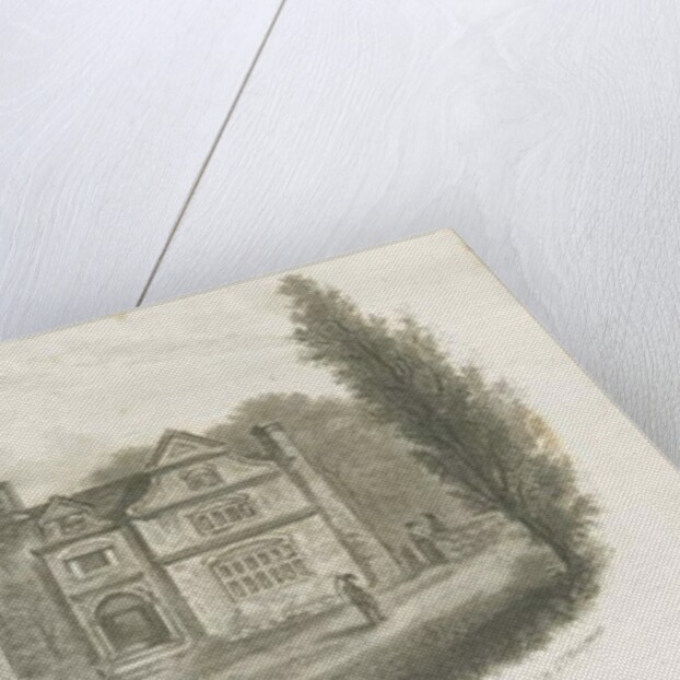 Dimsdale Old Hall: engraving by School English