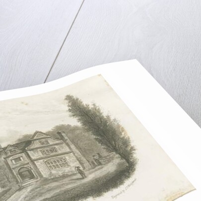 Dimsdale Old Hall: engraving by School English