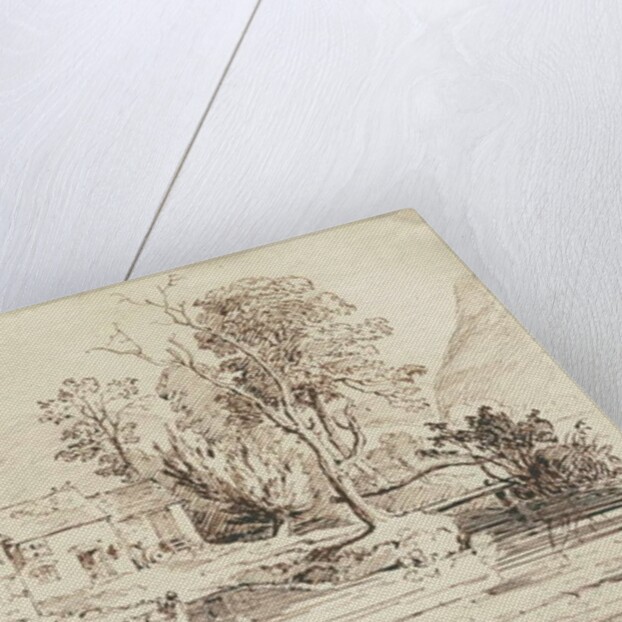Dovedale - Thorpe Mill: pen and sepia drawing, 1836 by Thomas Peploe Wood