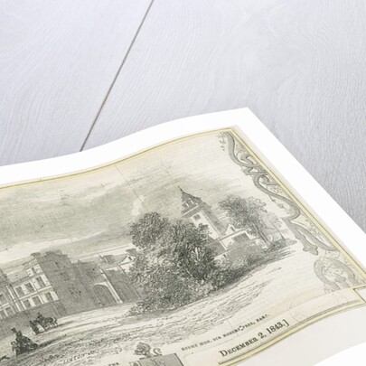 Draton Bassett - 'Drayton Manor' : woodcut engraving by William Linton