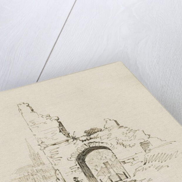 Dudley Castle - The Keep: pencil sketch, nd [19th cent] by Thomas Peploe Wood