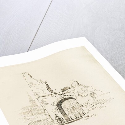 Dudley Castle - The Keep: pencil sketch, nd [19th cent] by Thomas Peploe Wood