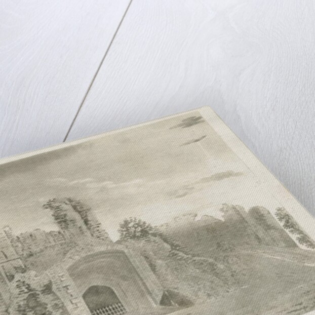 Dudley Castle - Principal Entrance: aquatint engraving, nd [?18th cent] by School English
