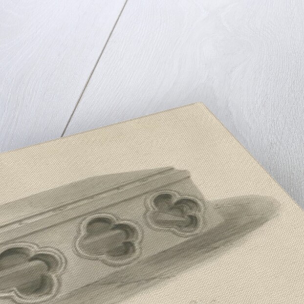 Ilam Church - Tomb of St. Bertram: sepia drawing, 1839 by John Buckler