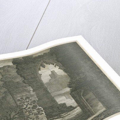 Dudley Castle - The Keep: etching, 1818 by School English