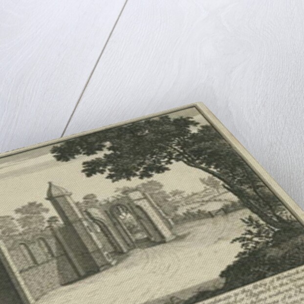 Dudley Priory: engraving, 1731 by Samuel Buck