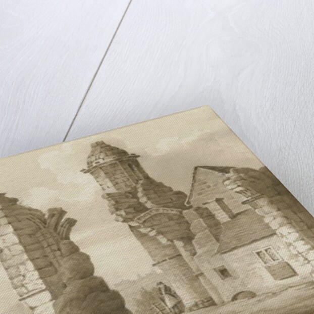 Dudley Priory: sepia wash drawing, 1827 by Robert Noyes