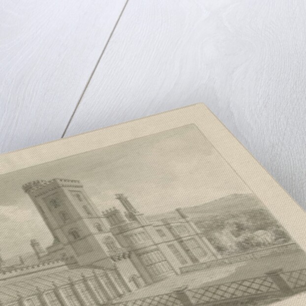 Ilam Hall: sepia drawing, 1826 by John Chessell Buckler