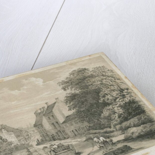 Eccleshall Village: lithograph by Louis Haghe