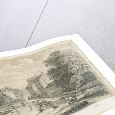 Eccleshall Village: lithograph by Louis Haghe