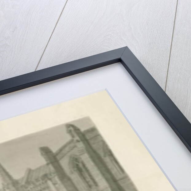 Lichfield Cathedral - North View: sepia drawing, 1845 by John Buckler