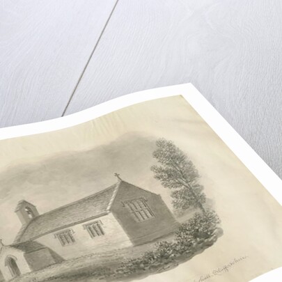 Eccleshall - Cotes Heath Chapel: sepia drawing, nd [c 1843] by John Buckler
