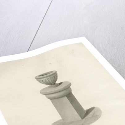 Font in Edingale Church by John Buckler