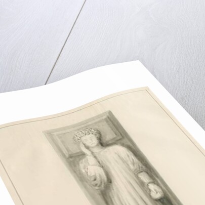 Elford Church - 'The Stanley Monument': sepia wash, 1838 by John Buckler