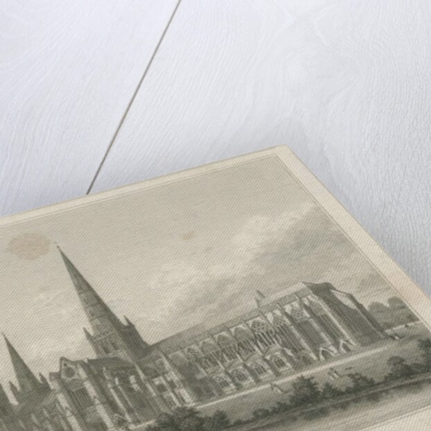 Lichfield Cathedral - South East View: engraving, nd [c 1833] by Thomas George Lomax