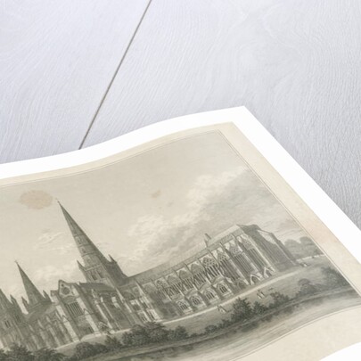 Lichfield Cathedral - South East View: engraving, nd [c 1833] by Thomas George Lomax
