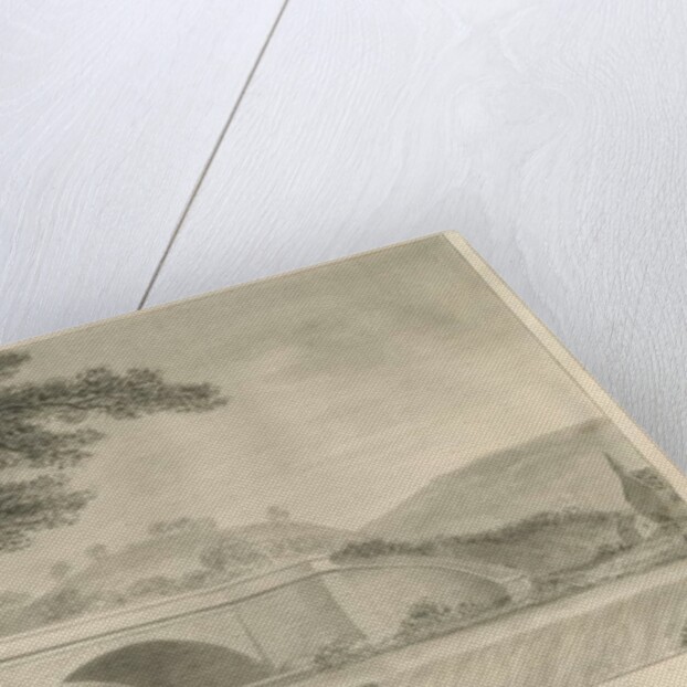 Kingsley - Bridge at Froghall: sepia drawing, 1841 by John Chessell Buckler